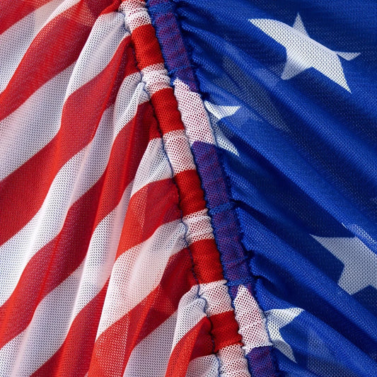American Flag Three-Piece Swimsuit
