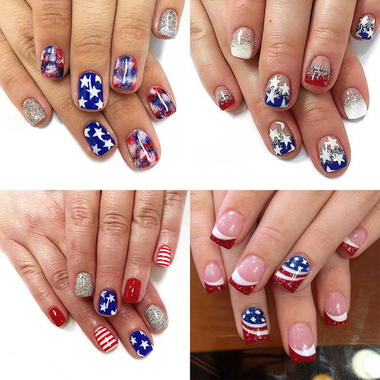 American Patriot Independence Day Combination Nail Set